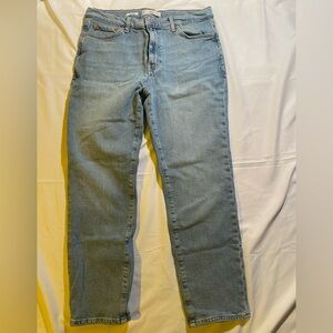 Mango Light Blue Straight Leg Jeans
